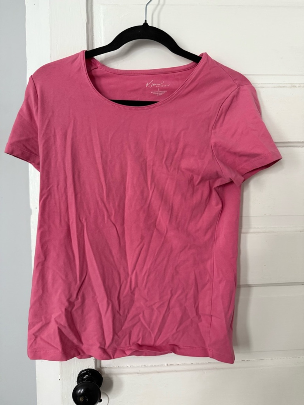 Kim Rogers Pink Crewneck Short Sleeve Tee